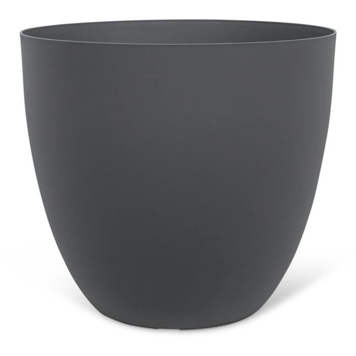 Pot de fleurs - GARDEN ID - Phoenix Anthracite - 60 x 56 cm - 100% Recyclé et Recyclable - Résistant au Gel et UV - Pour Extérieur
