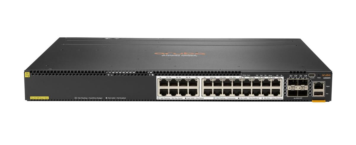 HP Switch 6300M 24G 4SFP56 MultiGPoE 24x1/2,5/5G 4xSFP56 PoE+ 1440W