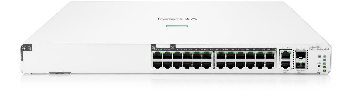 HPE Aruba Instant On 1960-24G 2SFP+ POE+ +2x10GB-T Switch JL807A