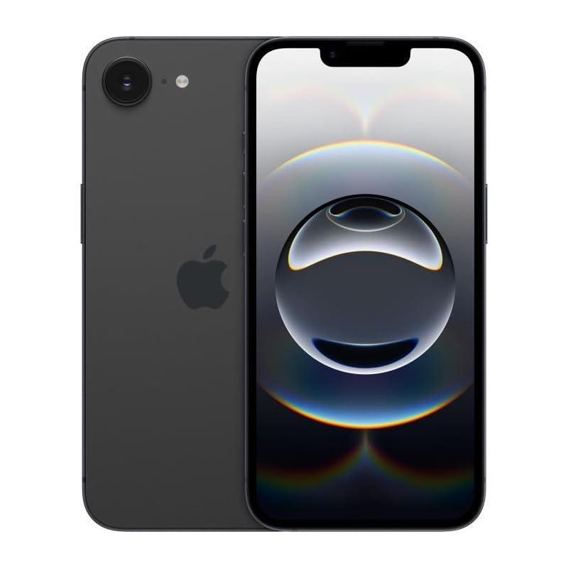 Apple iPhone 16e - 5G smartphone - double SIM / Mémoire interne 512 Go - écran OEL - 6.1" - 2532 x 1170 pixels - rear camera 48 MP - front camera 12 MP - noir
