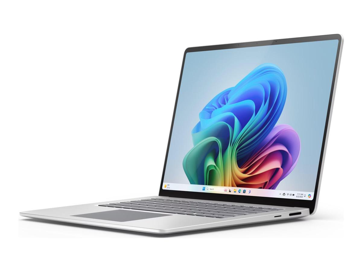MS Surface Laptop 7 Copilot+ PC Platin [DE/AT]/ 15"/ X Elite/512GB/16GB/Win11 Pro+++ mit Qualcomm CPU