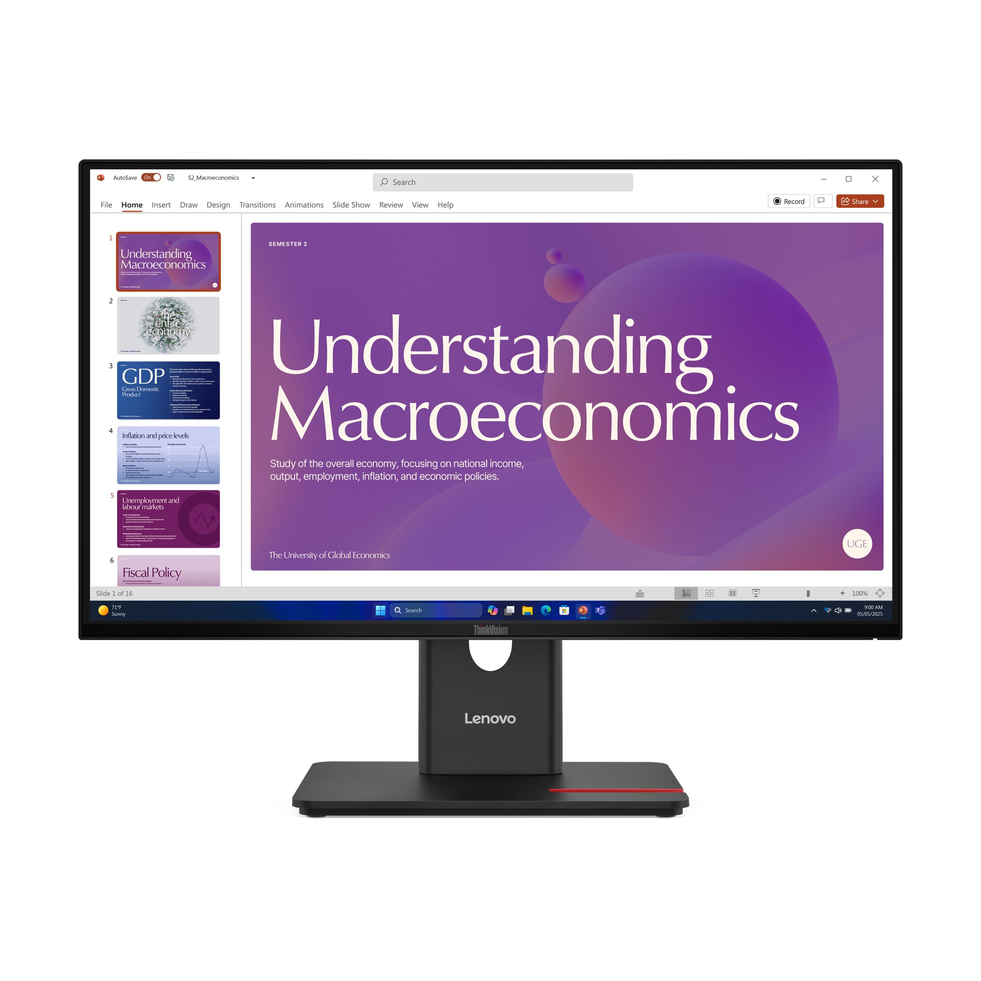 Écran Lenovo 64B9GAT1EU 23,8" 22" Full HD LCD