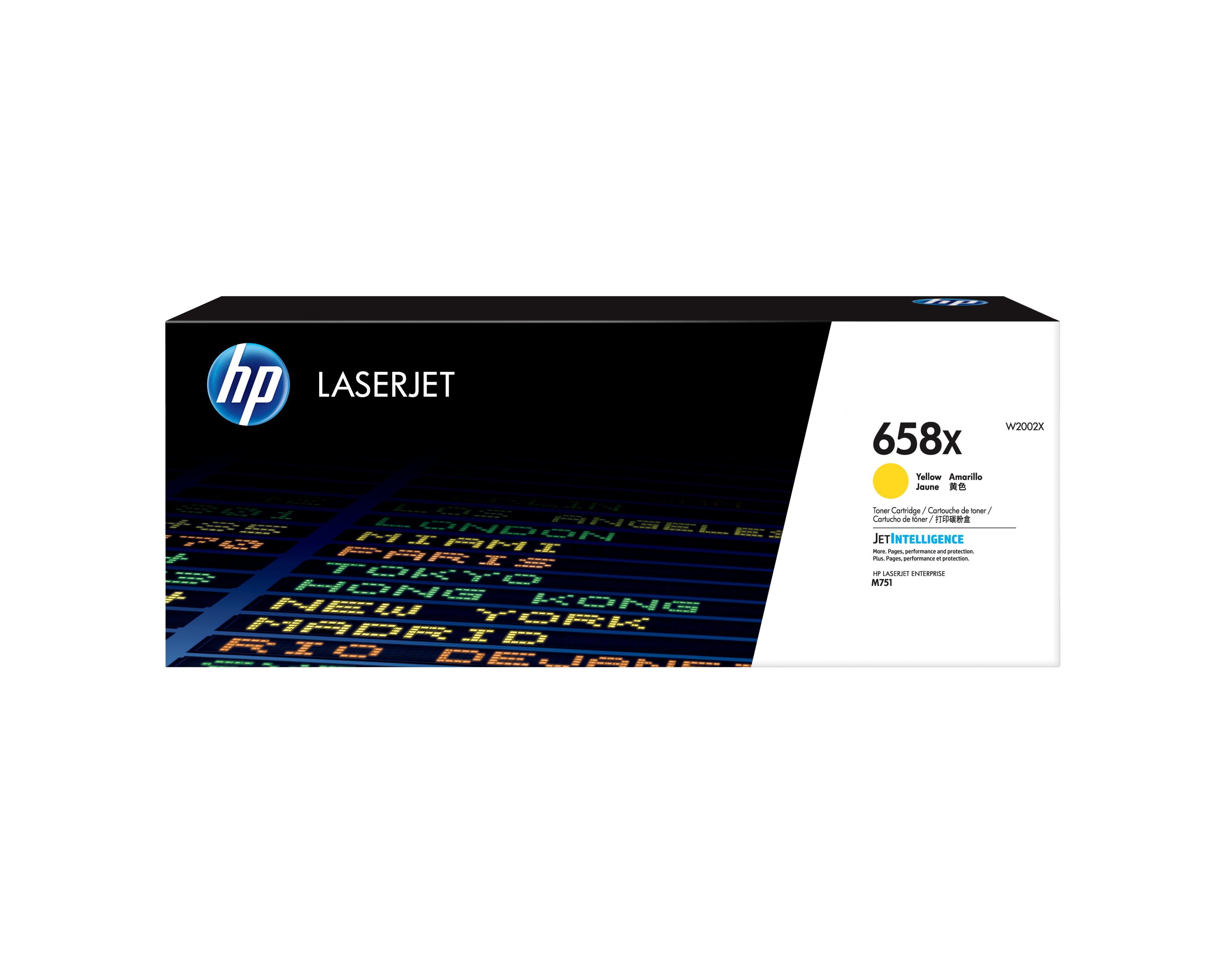 HP 658X - Haute capacité - jaune - original - LaserJet - cartouche de toner (W2002X) - pour Color LaserJet Enterprise M751dn, M751n