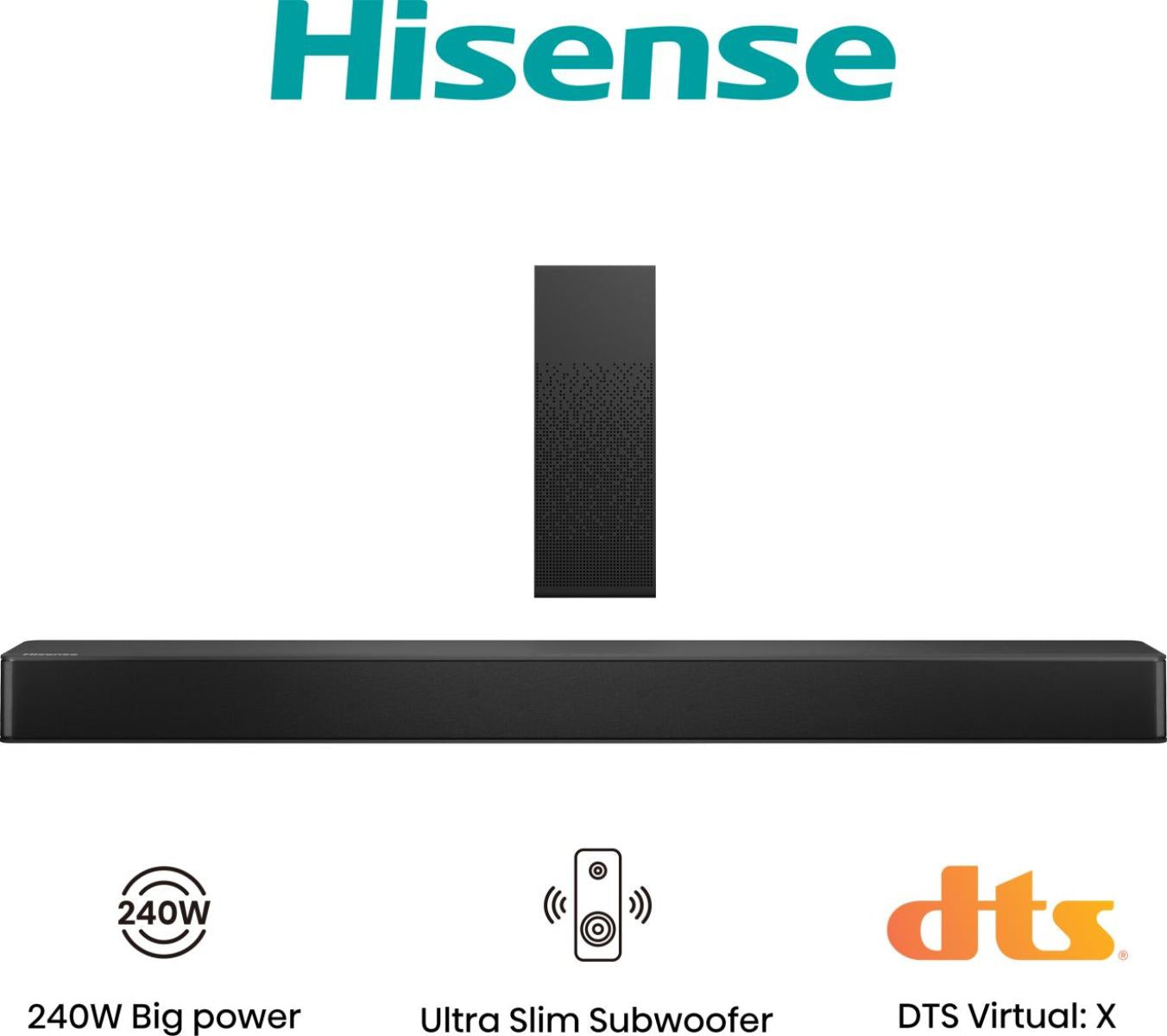 Barre audio Hisense HS2100 Noir 240 W