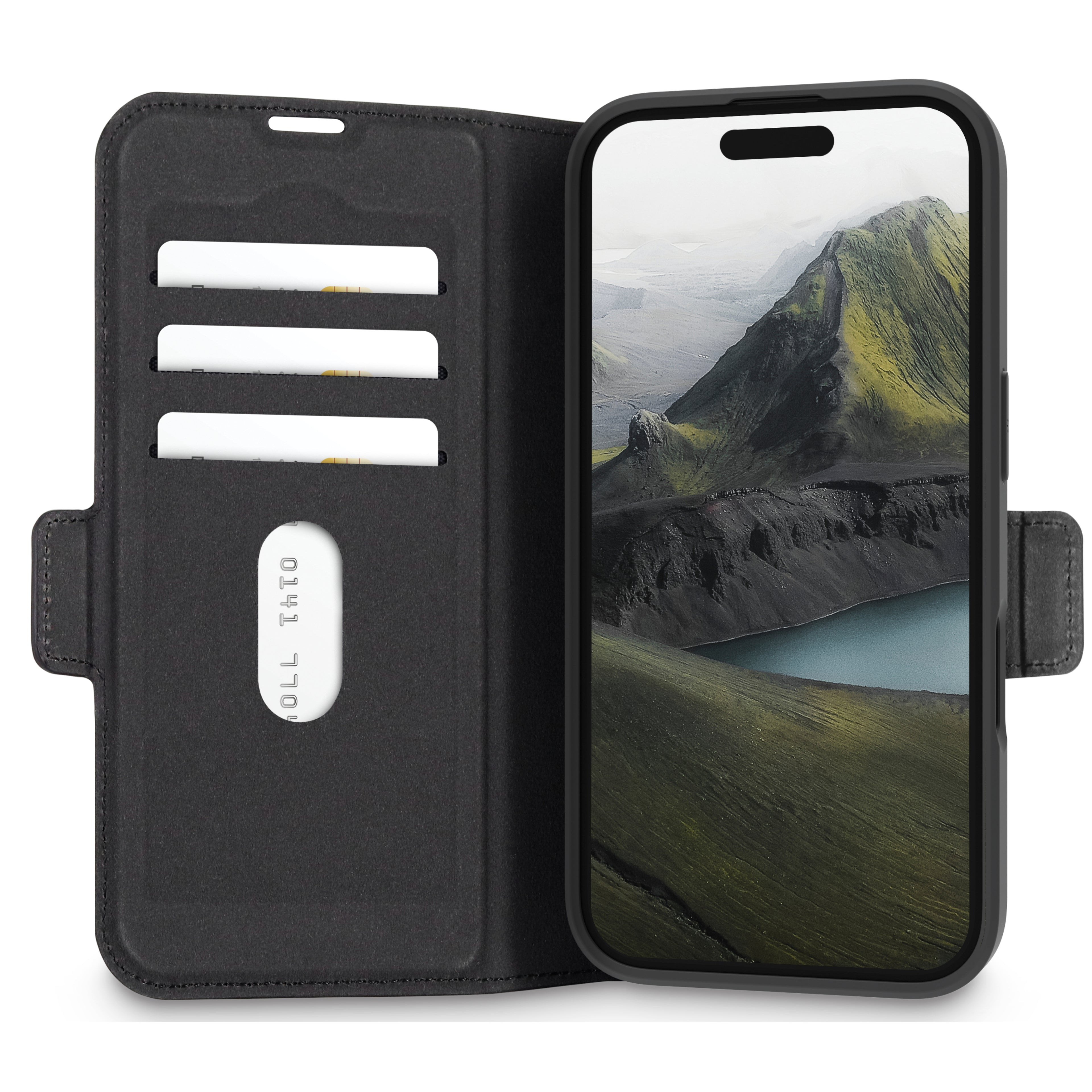 dbramante1928 Oslo Pro - Étui à rabat pour téléphone portable - polyuréthane (PU), plastique - noir - pour Apple iPhone 16