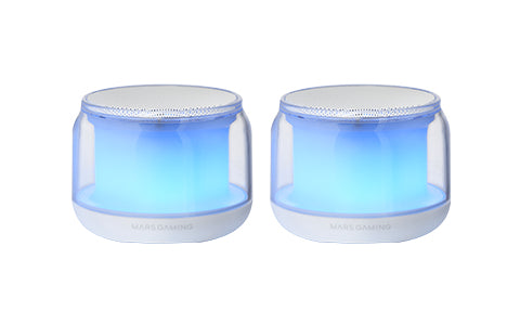 Haut-parleurs bluetooth Mars Gaming MSAURAW Blanc 15 W 4 W