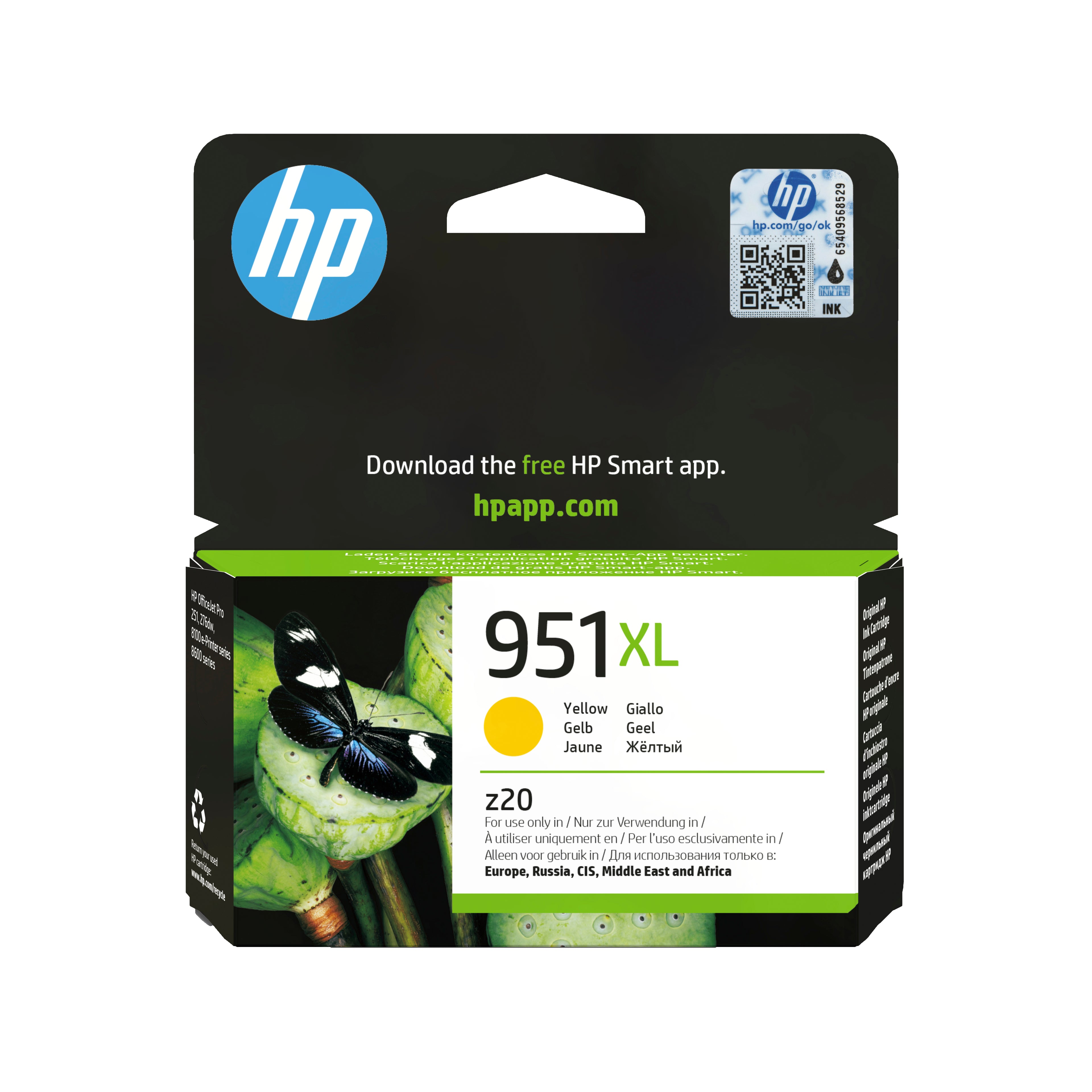 Cartouche d'encre originale HP CN048AE#BGY Jaune