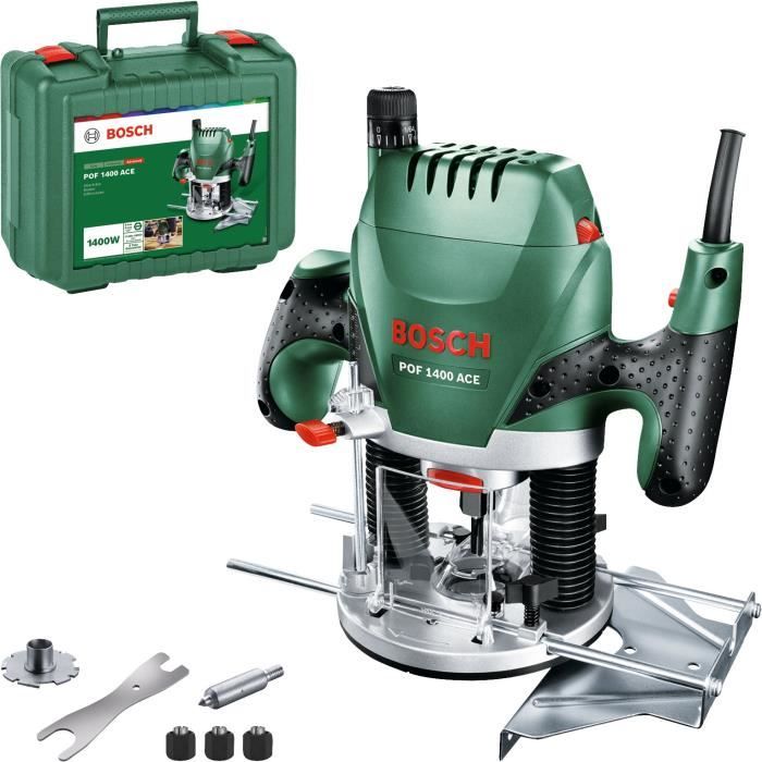 Perceuse à couronne/fraiseuse BOSCH POF 1400 AE + Zubehr