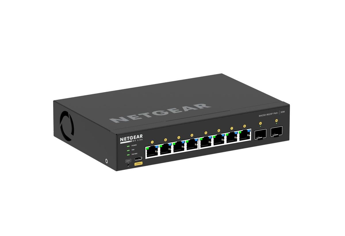 M4250-8G2XF-POE+ 220W FULLY MANAGED SWITCH 8-PORT AV LINE