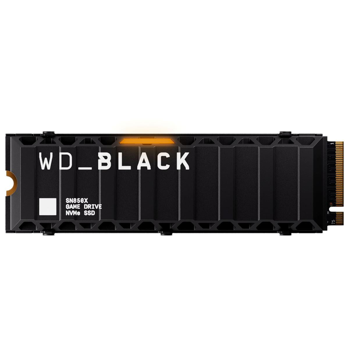 WD_BLACK SN850X NVMe SSD WDS100T2XHE - SSD - chiffré - 8 To - interne - M.2 2280 - PCIe 4.0 x4 (NVMe) - TCG Opal Encryption 2.01 - dissipateur de chaleur intégré
