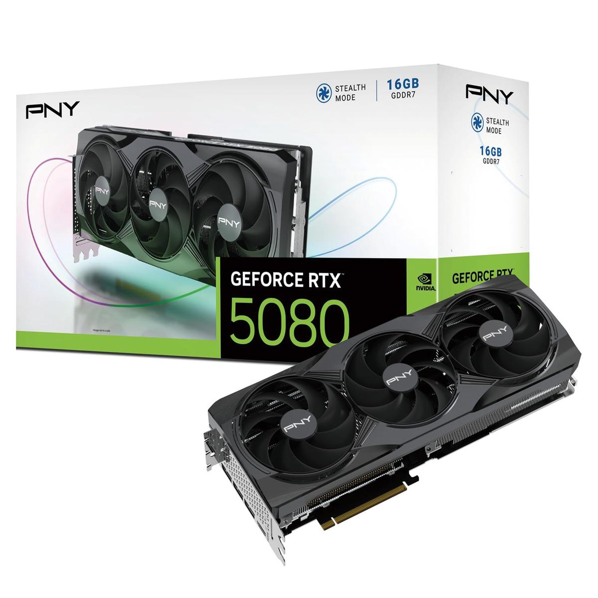 PNY RTX5080 VERTO Triple Fan 16GB GDDR7 HDMI 3xDP