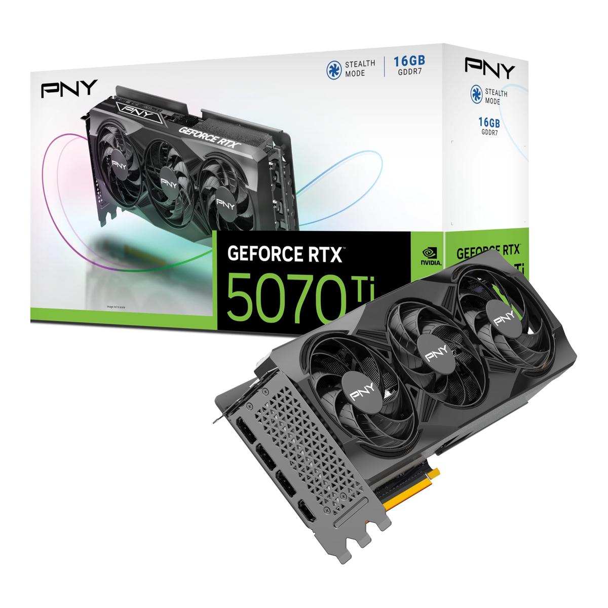 PNY GeForce RTX 5070 Ti - Carte graphique - GeForce RTX 5070 Ti - 16 Go GDDR7 - PCIe 5.0 x16 - 3 x DisplayPort, HDMI