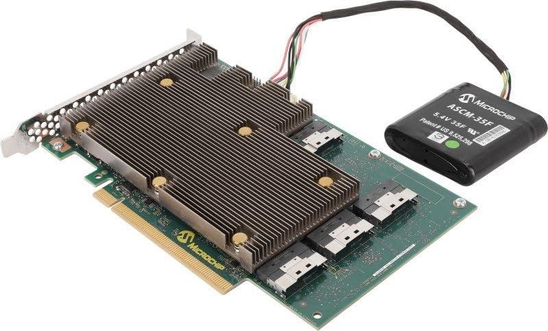 Adaptec SmartRAID Ultra 3258p-32i /e 8GB SAS/NVMe 32 Port PCIe x16 24 Gbps full-height, half-length