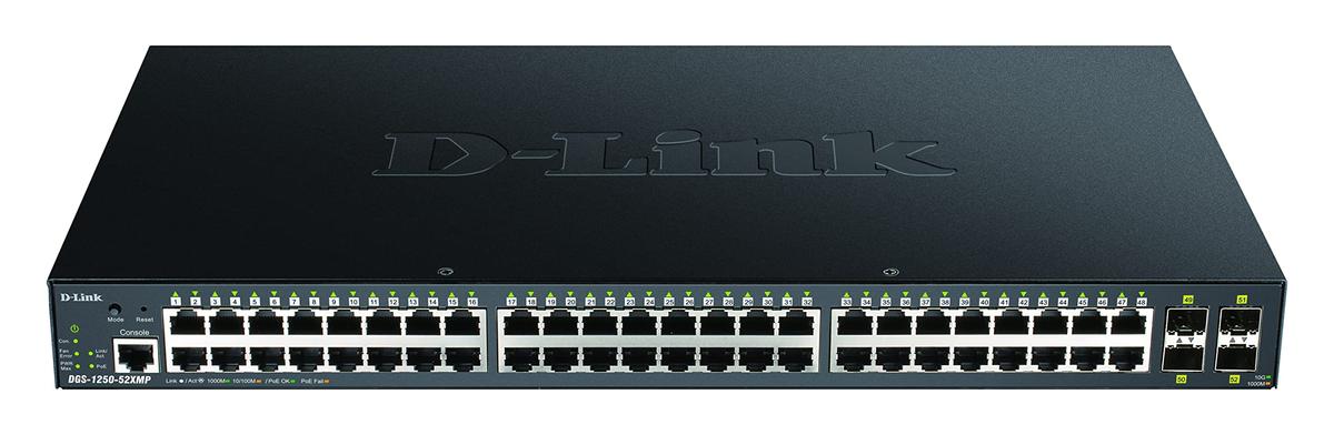 D-Link DGS-1250-52XMP/E 52-Port Smart Managed PoE+ G