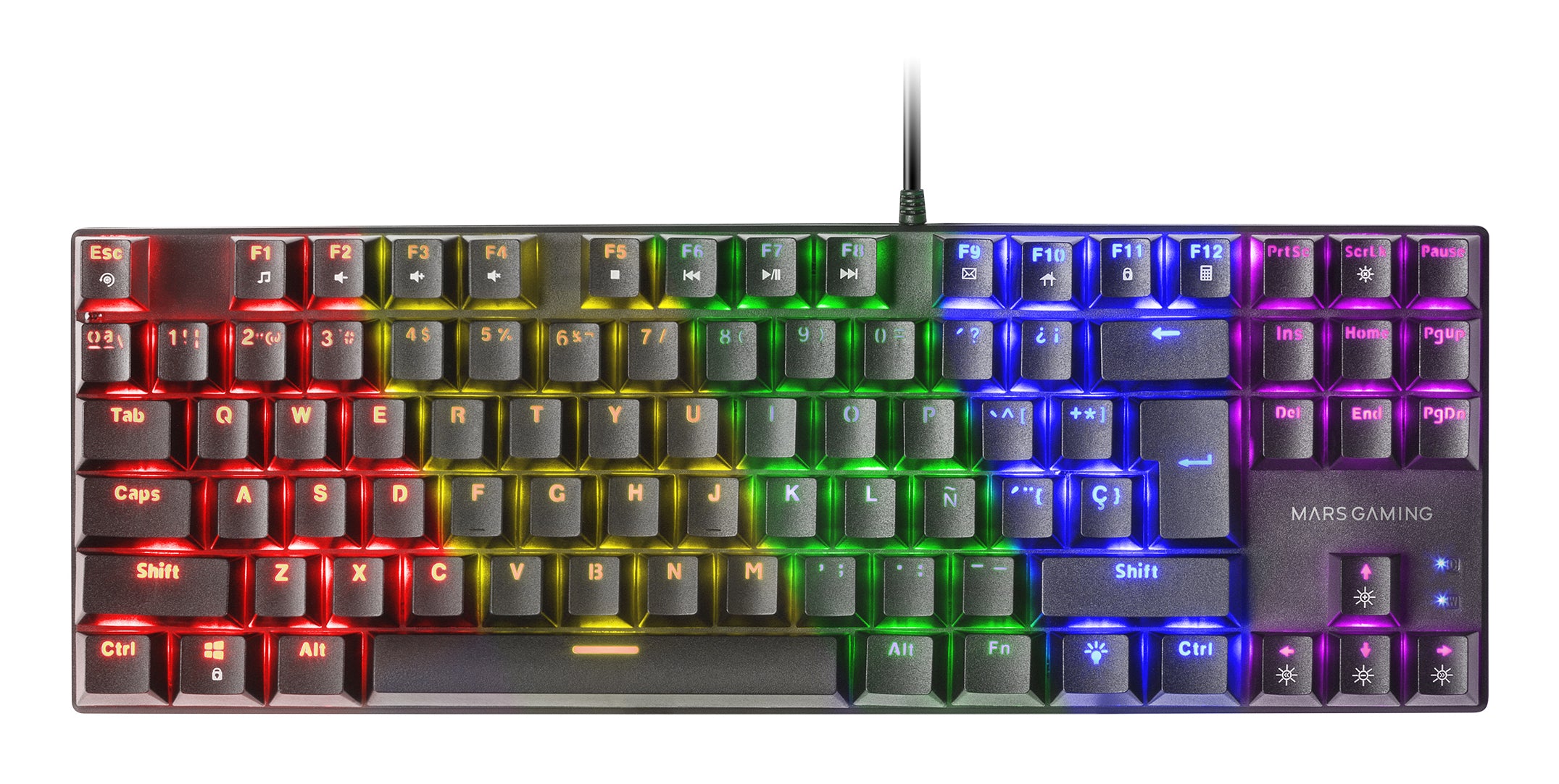 Clavier Gamer mécanique (Brown Switch) Mars Gaming MK80 RGB (Noir)