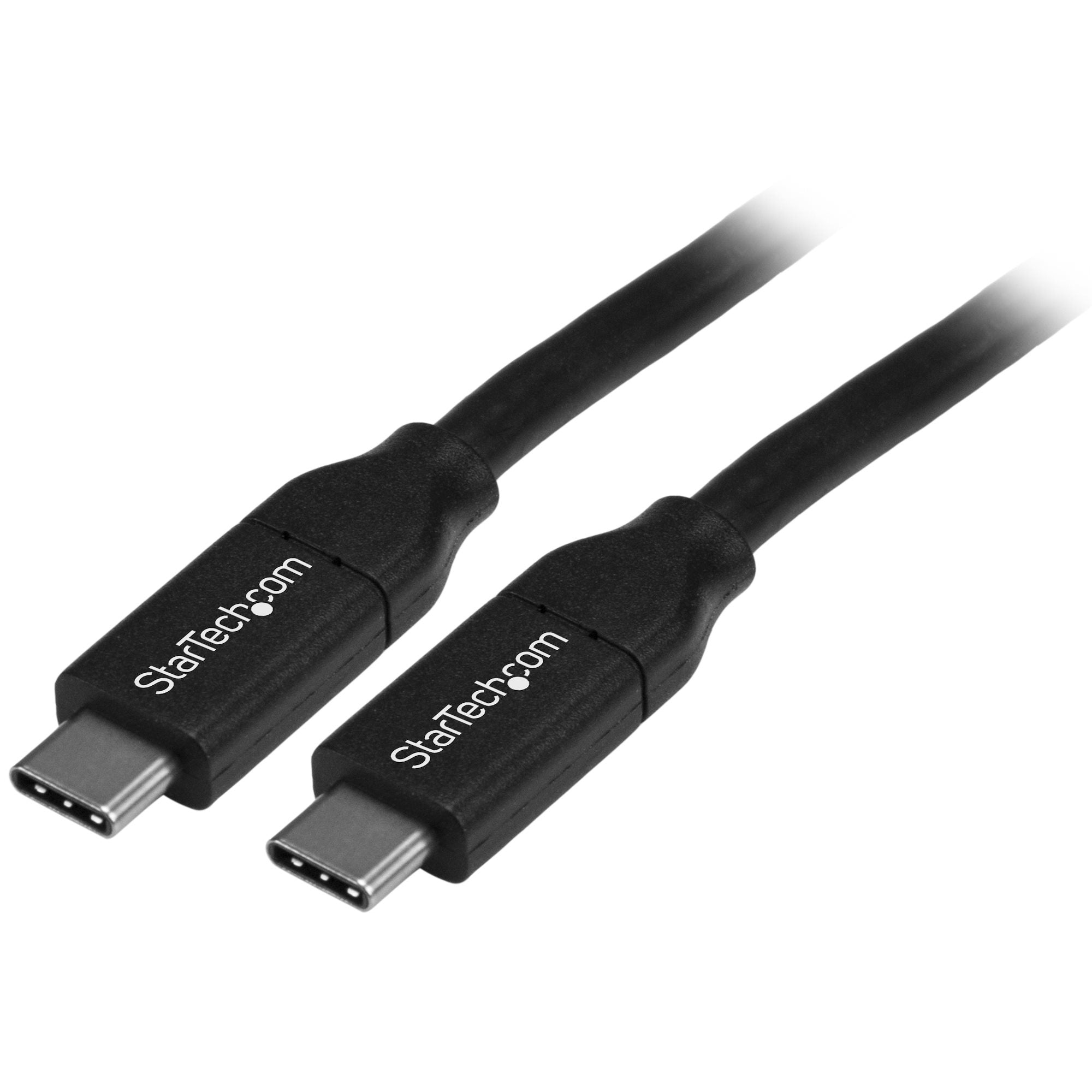 StarTech.com Câble USB-C vers USB-C avec Power Delivery (5A) de 4 m - M/M - USB 2.0 - Certifié - Cordon USB 2.0 Type C - Câble USB - 24 pin USB-C (M) pour 24 pin USB-C (M) - USB 2.0 - 5 A - 4 m - pour P/N: CDP2HVGUASPD, DKT30CHCPD, DKT30CHD, DKT30CHPD3, D