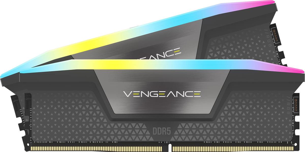 Corsair Vengeance RGB 32GB DDR5-5200 Kit (2x 16GB), CL40, grau