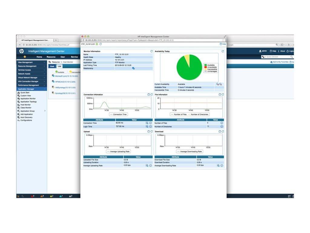 HPE Intelligent Management Center Application Performance Manager - Licence - 25 écrans - électronique