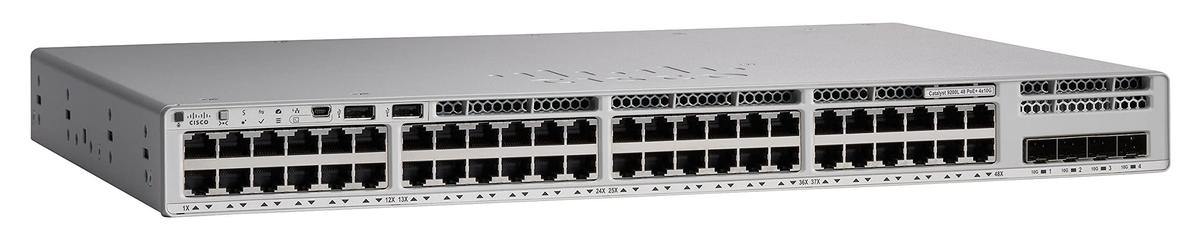 Cisco Catalyst 9200L - Network Essentials - commutateur - C3 - 48 x 10/100/1000 (PoE+) + 4 x Gigabit SFP (liaison montante) - Montable sur rack - PoE+ (1440 W)