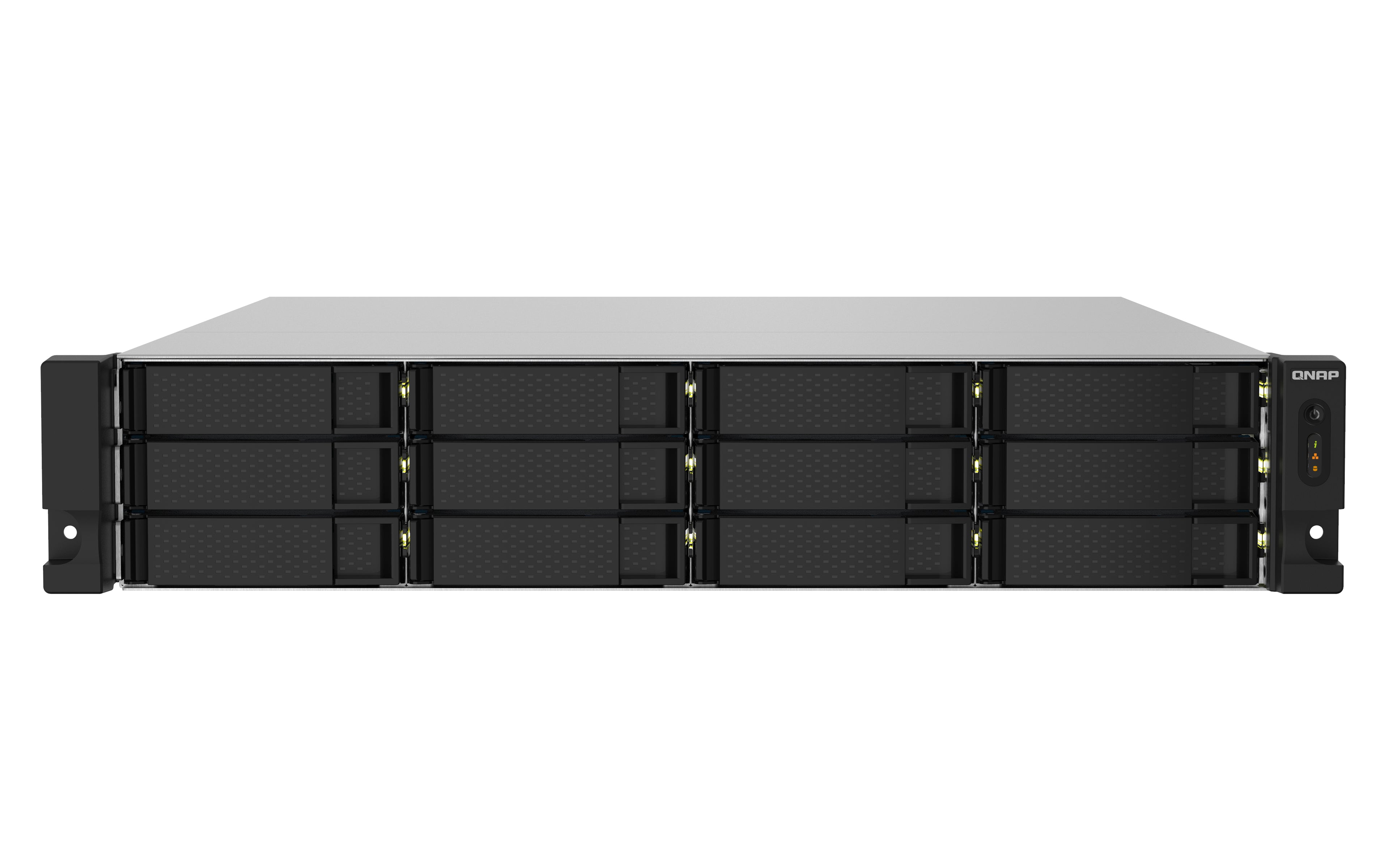 QNAP TS-1232PXU-RP - Serveur NAS - 12 Baies - rack-montable - SATA 6Gb/s - RAID 0, 1, 5, 6, 10, 50, 60, JBOD - RAM 4 Go - Gigabit Ethernet / 2.5 Gigabit Ethernet / 10 Gigabit Ethernet - iSCSI support - 2U