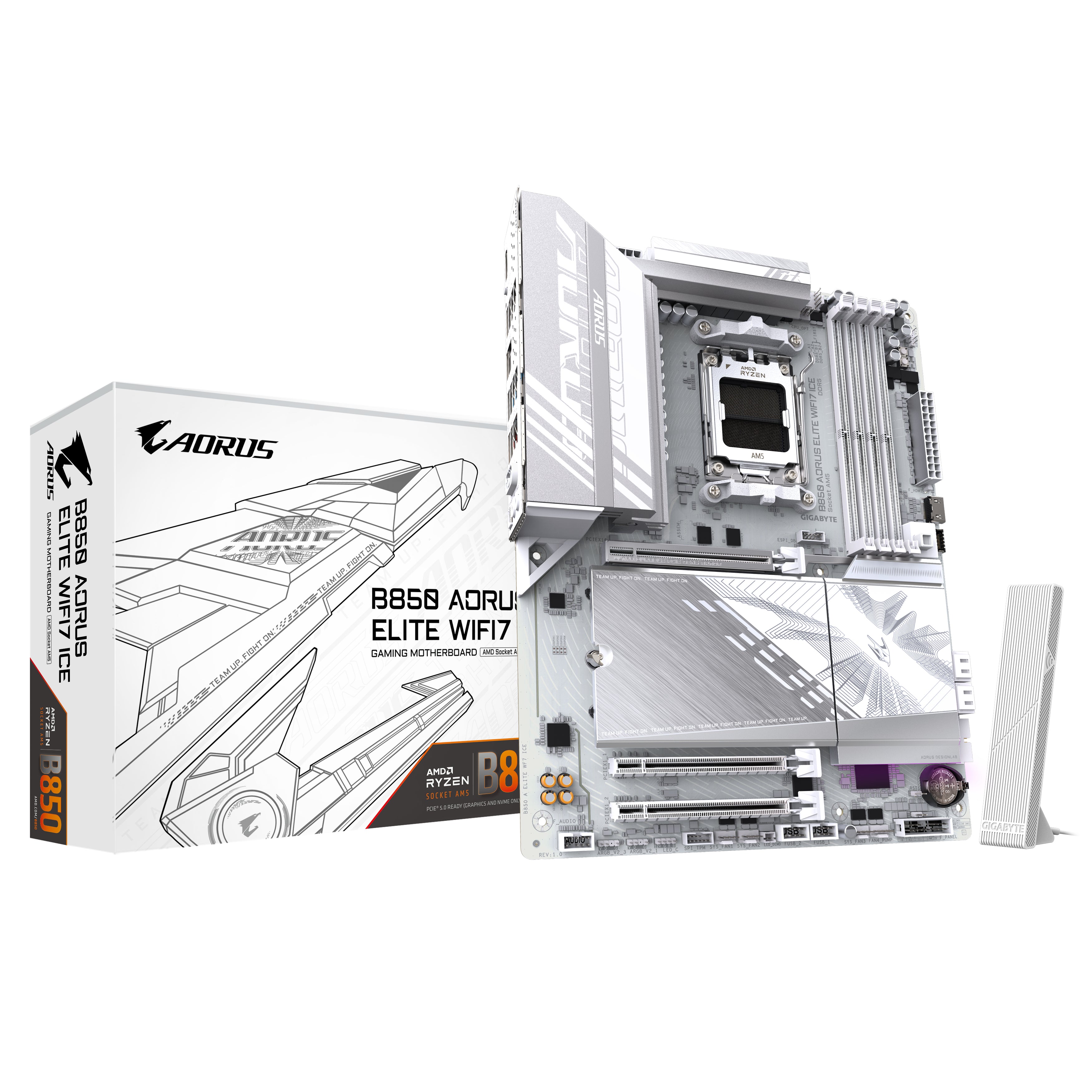 Carte Mère Gigabyte B850 Aorus Elite WiFi7 Ice (AMD AM5)