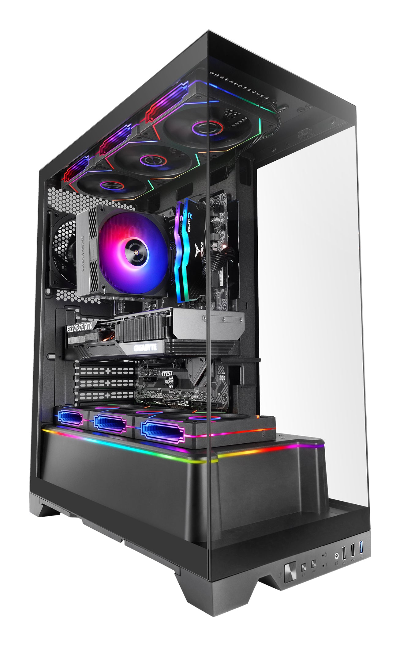Boîtier ATX semi-tour Mars Gaming MCPRISMA Noir