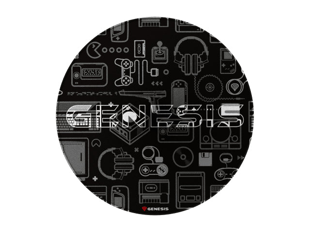 Tapis Gaming Genesis Tellur 300 - Gear Ø 100 cm Multicouleur Polyester Ronde