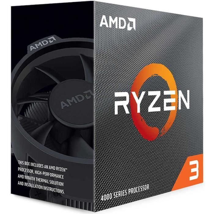 AMD Ryzen 3 4100 - 3.8 GHz - 4 curs - 8 filetages - 4 Mo cache - Socket AM4 - Box