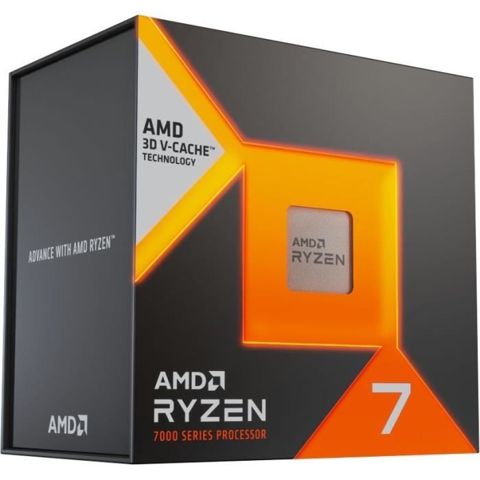 AMD Ryzen 7 7800X3D - 4.2 GHz - 8 cœurs - 16 filetages - 96 Mo cache - Socket AM5 - PIB/WOF