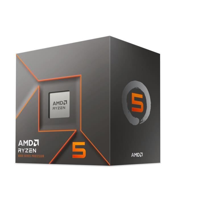 AMD Ryzen 5 8400F - 4.2 GHz - 6 cœurs - 12 fils - 16 Mo cache - Socket AM5 - Box