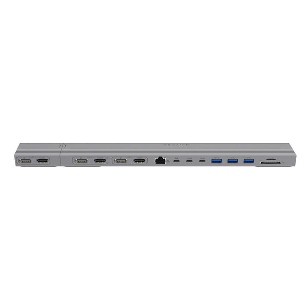 HyperDrive - Station d'accueil - USB-C x 2 - 3 x HDMI, 3 x DP - 1GbE