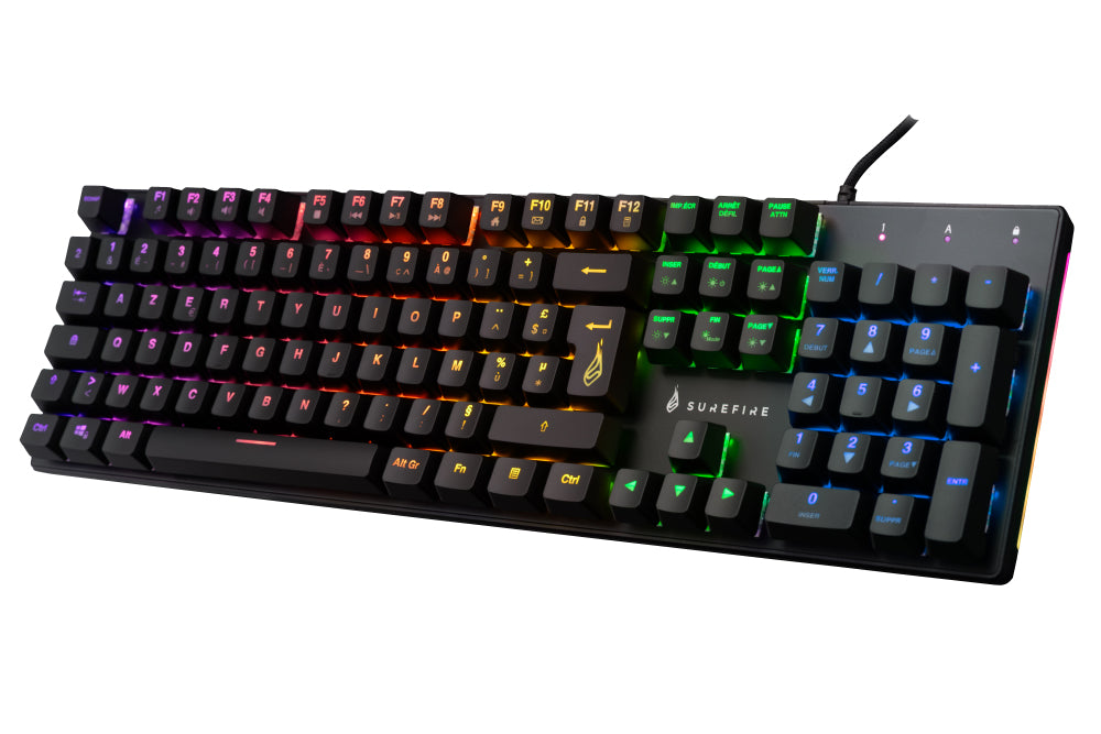 SureFire KingPin M2 Mechanical Multimedia RGB Gaming Keyboard AZERTY French