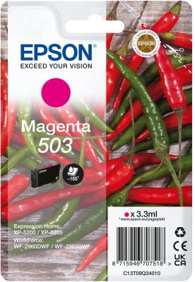 Epson 503 - 3.3 ml - magenta - original - emballage coque avec alarme radioélectrique/ acoustique - cartouche d'encre - pour Expression Home XP-5200, XP-5205, WorkForce WF-2960DWF, WF-2965DWF