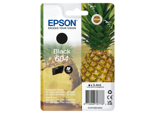 Cartouche d'encre originale Epson 604 Noir