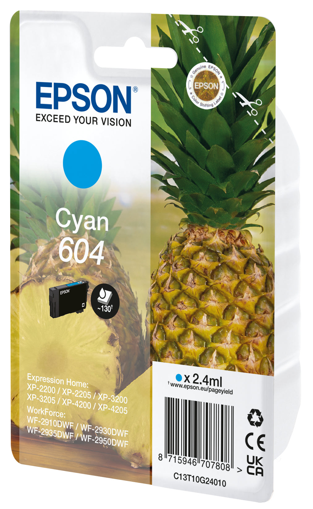 Cartouche d'encre originale Epson 604 Cyan