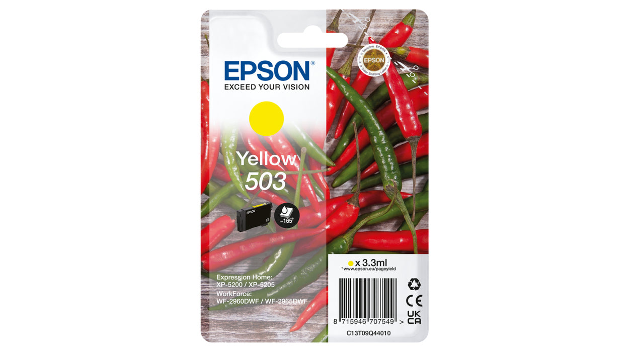 Epson 503 - 3.3 ml - jaune - original - blister - cartouche d'encre - pour WorkForce WF-2960