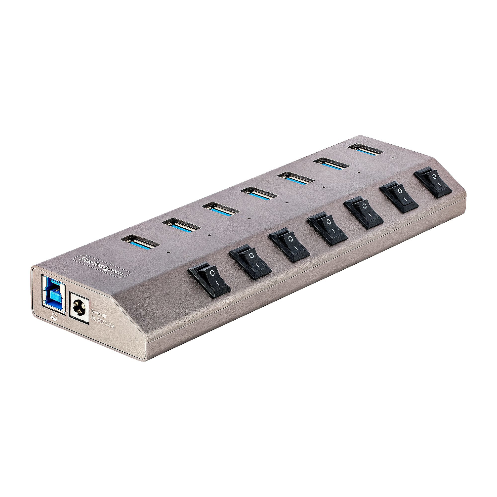 StarTech.com Hub USB-C Auto-Alimenté 7 Ports, USB-C vers USB-A, BC 1.2 - Concentrateur (hub) - 7 x USB 3.2 Gen 1 - de bureau