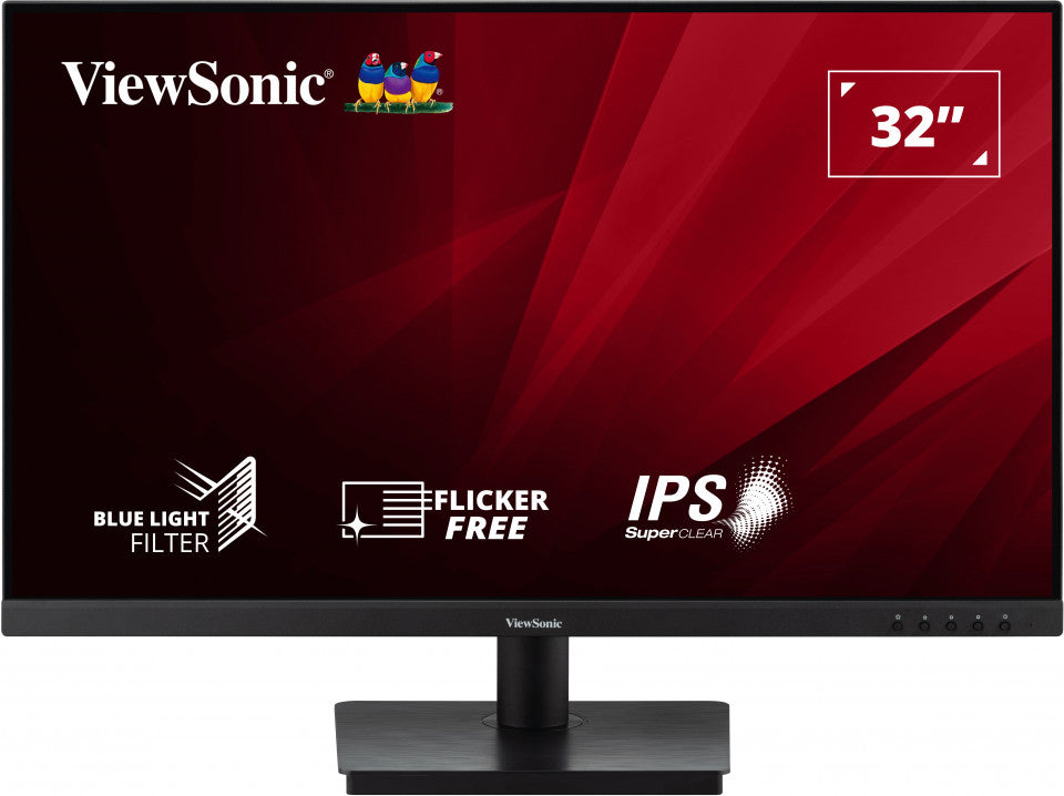 ViewSonic VA3209-MH - Écran LED - 32" (31.5" visualisable) - 1920 x 1080 Full HD (1080p) @ 75 Hz - IPS - 250 cd/m² - 1200:1 - 4 ms - HDMI, VGA - haut-parleurs