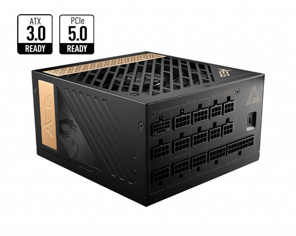 Bloc d’Alimentation MSI MEG AI1300P PCIE5 1300 W 130 W 80 Plus Gold