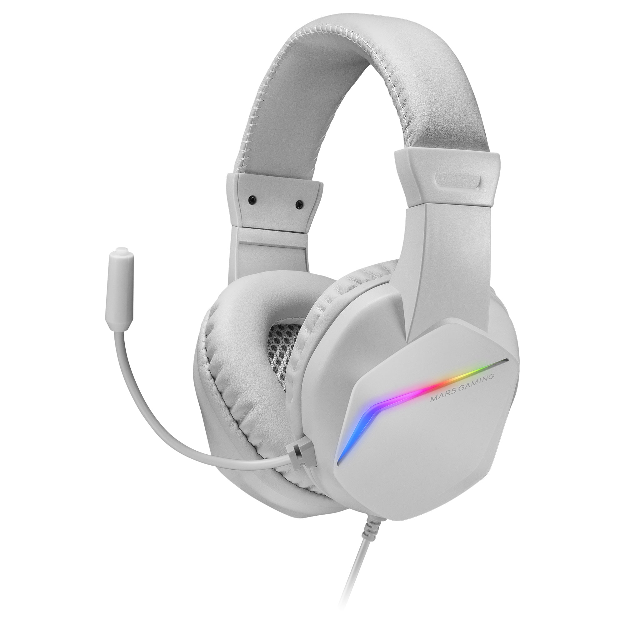 Casque avec Microphone Gaming Mars Gaming MH122 Blanc