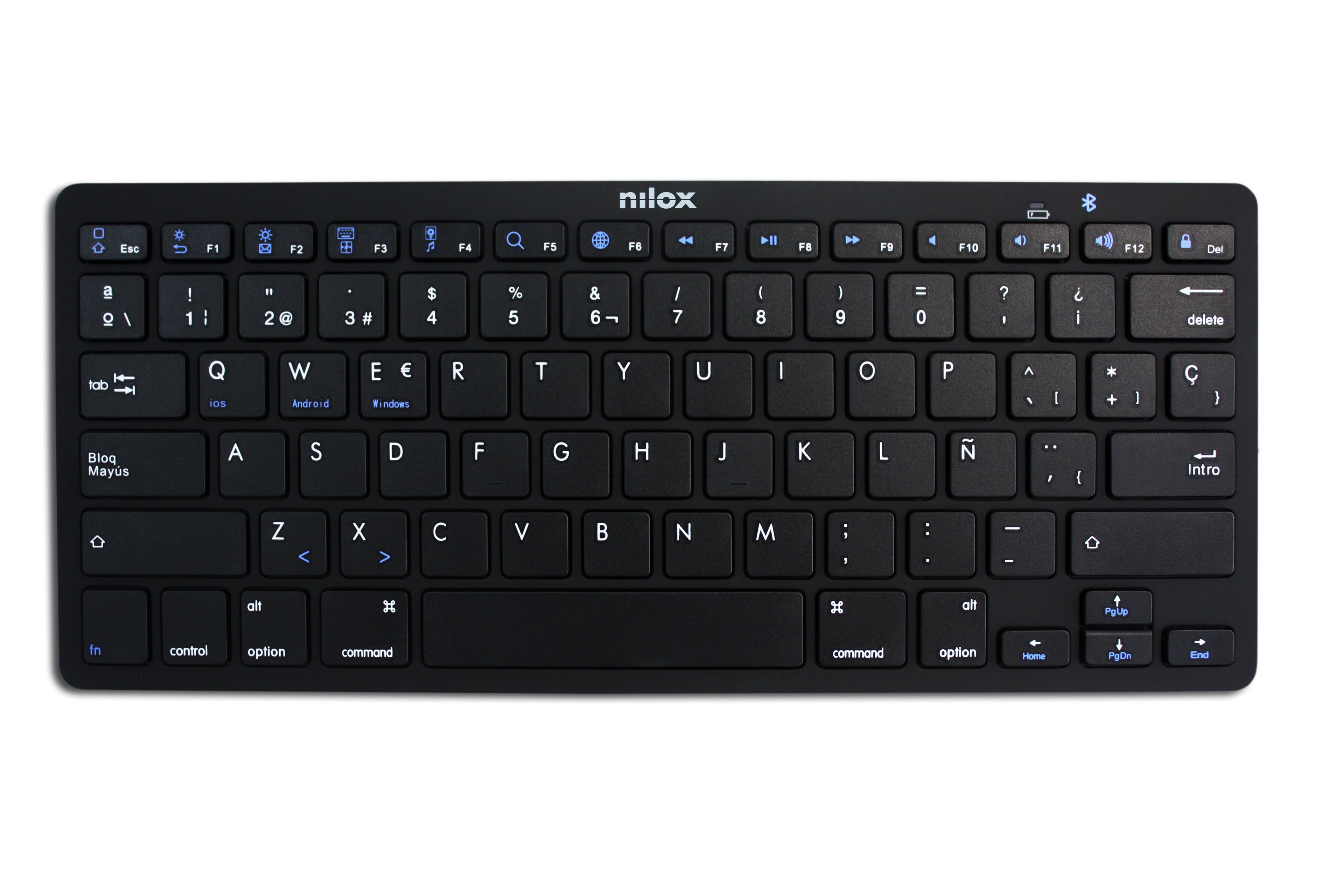 Clavier Nilox NXKB01B Noir Espagnol Qwerty