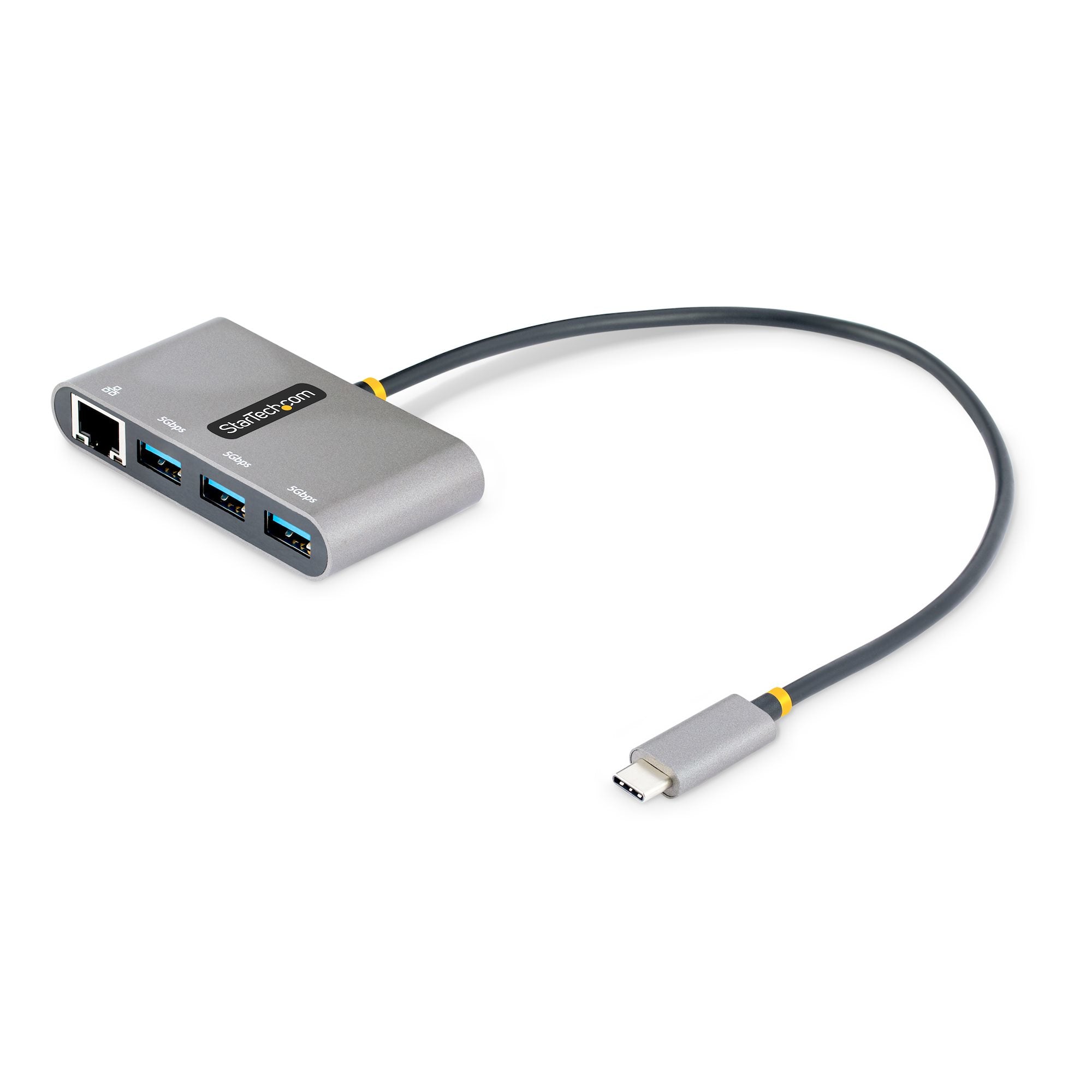 StarTech.com Hub USB-C à 3 ports avec Ethernet - 3x USB-A - USB 3.0 5Gbps - Concentrateur (hub) - 3 x SuperSpeed USB 3.0 + 1 x 10/100/1000 - de bureau