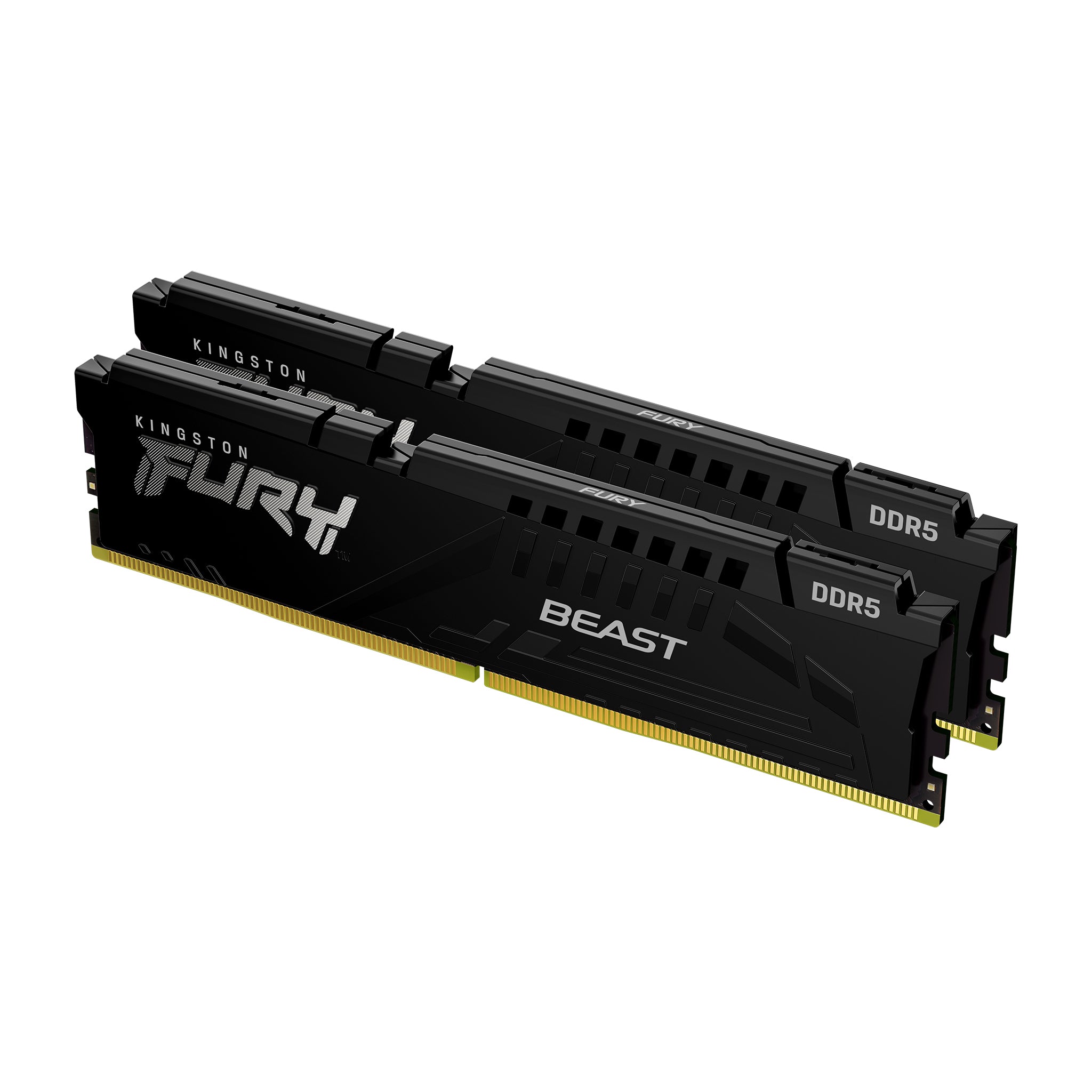 Kit Barrettes mémoire 32Go (2x16Go) DIMM DDR5 Kingston Fury Beast  5200MHz CL36 (Noir)