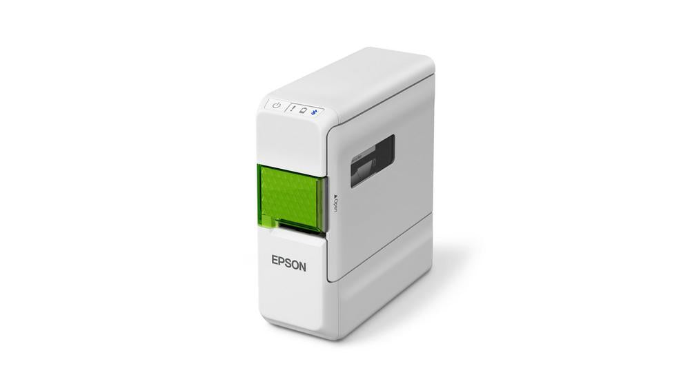 Epson LabelWorks LW-C410 - Imprimante d'étiquettes - transfert thermique - Rouleau (1,8 cm) - 180 dpi - jusqu'à 9 mm/sec - Bluetooth - outil de coupe - blanc