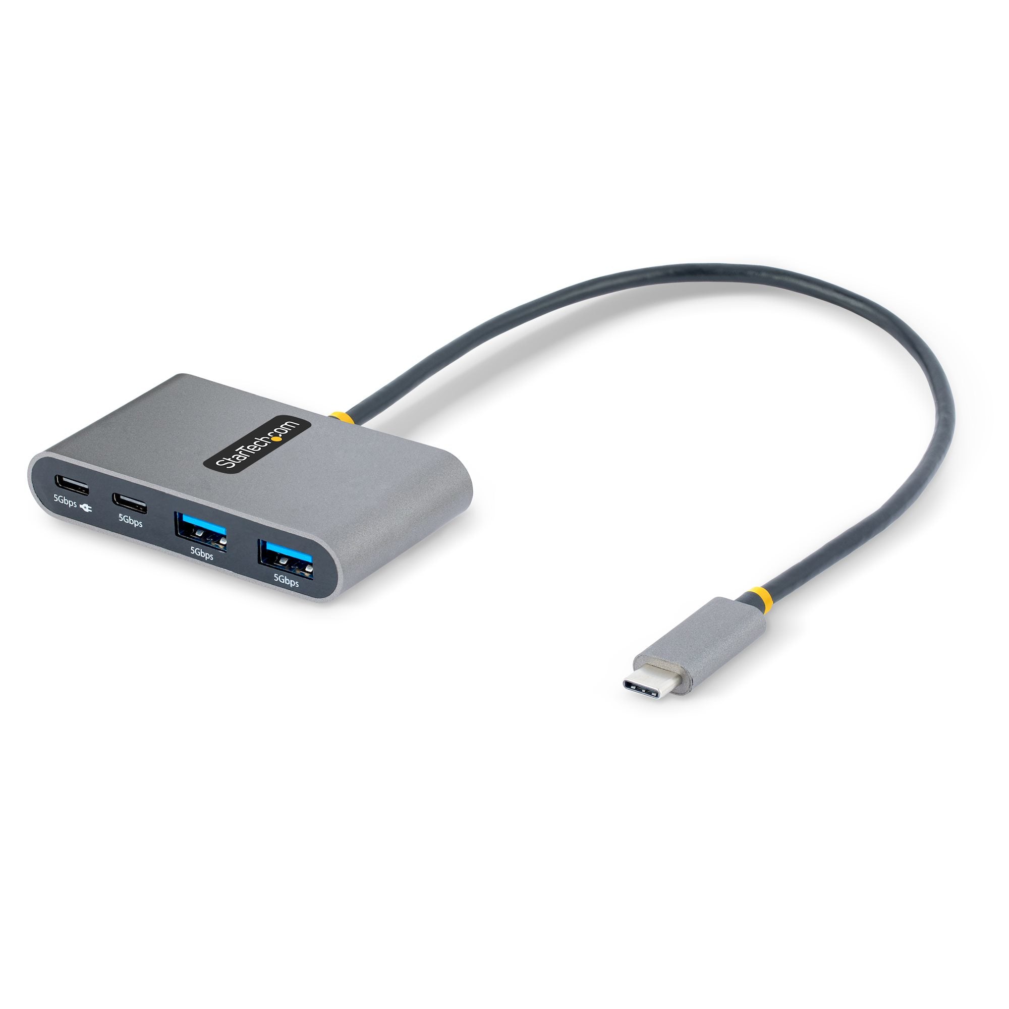 StarTech.com Hub USB-C à 4 Ports, 100W PD - 2x USB-C vers 2x USB-A, 5Gbps - Concentrateur (hub) - 2 x USB 3.2 Gen 1 + 2 x USB-C 3.2 Gen 1 - de bureau