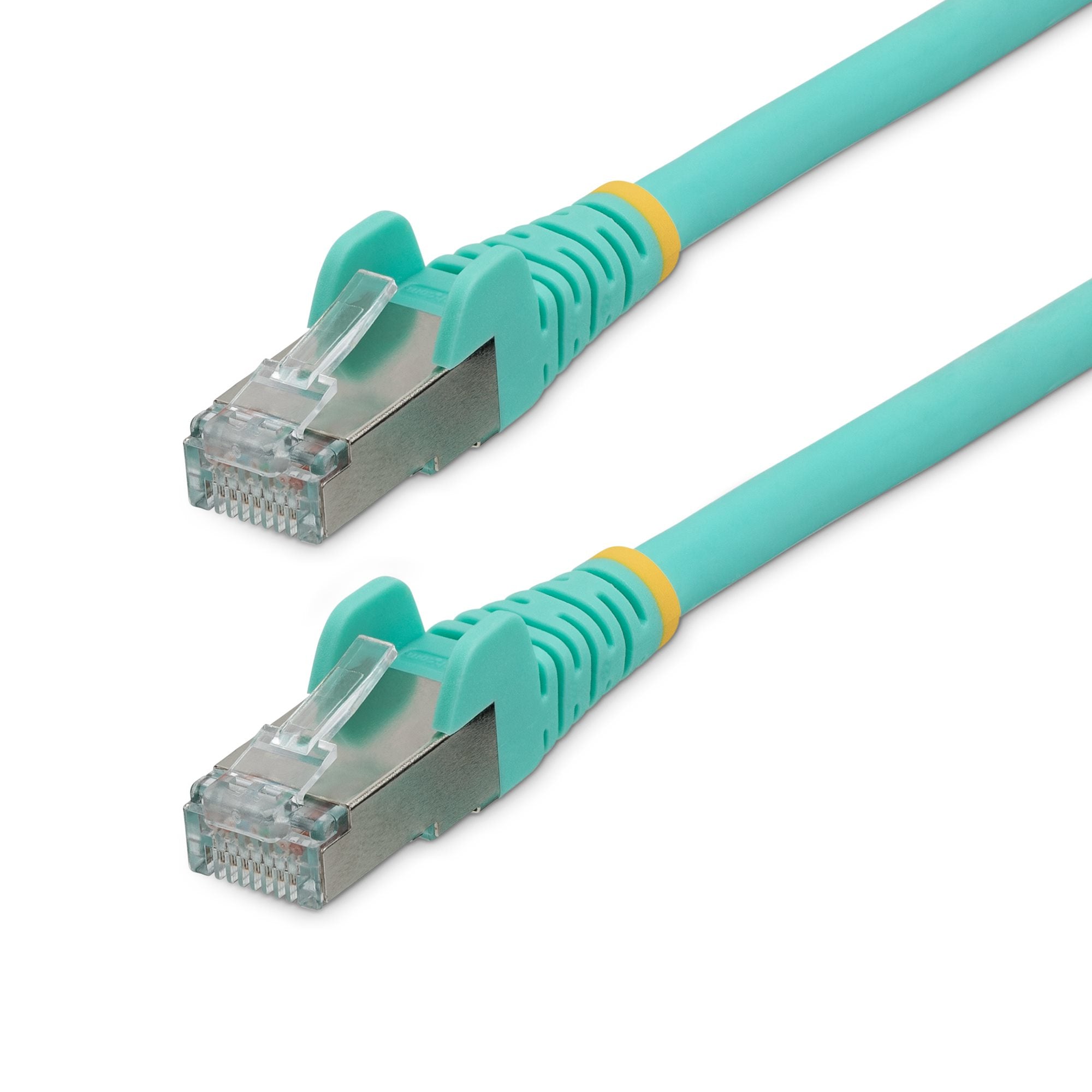 StarTech.com Câble Ethernet CAT6a 1m - LSZH, 10 GbE 100W PoE S/FTP - Cordon de raccordement - RJ-45 (M) pour RJ-45 (M) - 1 m - S/FTP - CAT 6a - IEEE 802.3bt - sans halogène, moulé, sans crochet, bloqué - turquoise