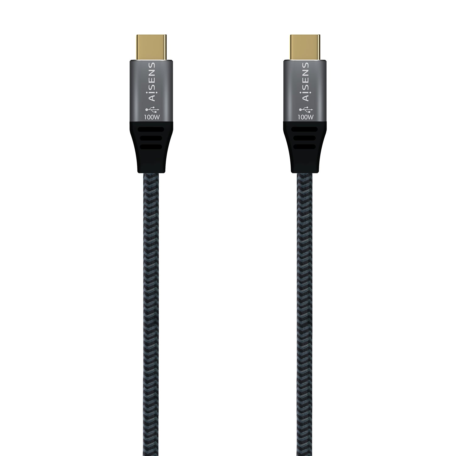 Câble USB-C Aisens A107-0629 2 m Gris (1 Unité)