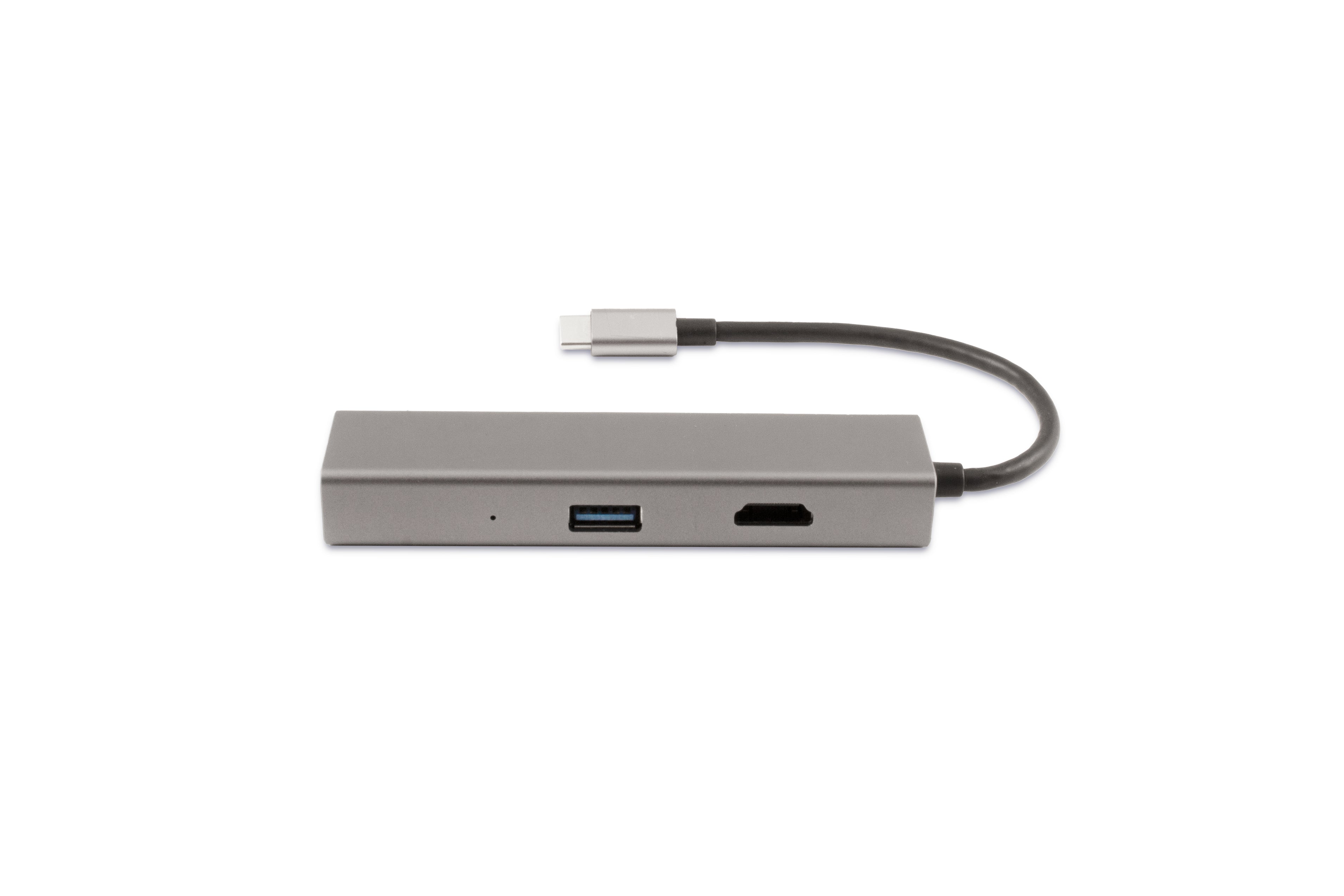 Hub USB CoolBox Hub miniDOCK4 USB-C Gris