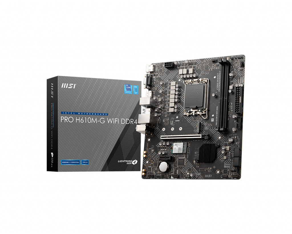 Carte Mère MSI PRO H610M-G WIFI DDR4 Intel H610 LGA 1700