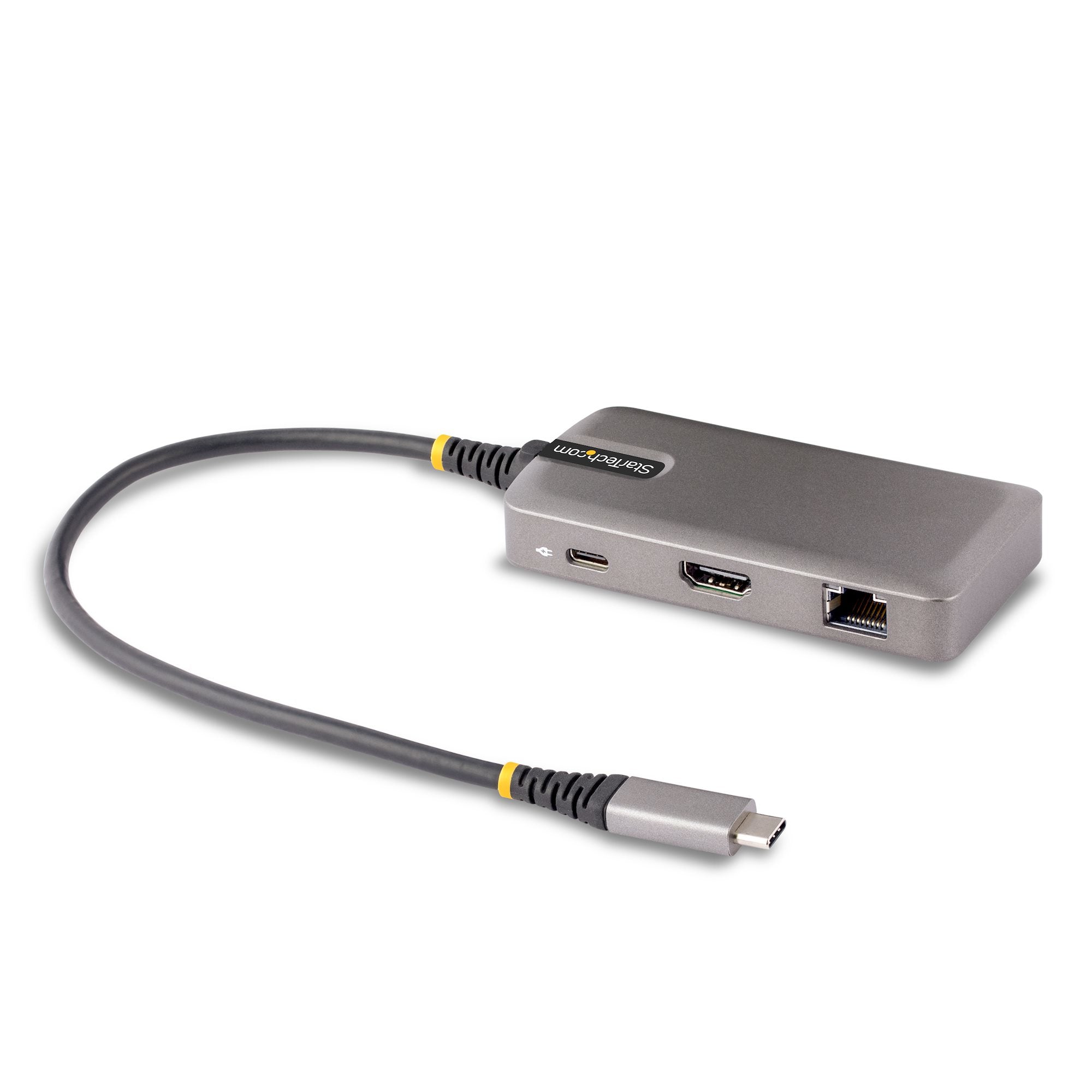StarTech.com Adaptateur Multiport USB-C, HDMI, Hub USB 2 Ports, PD, GbE - Station d'accueil - USB-C / USB4 / Thunderbolt 3 / Thunderbolt 4 - HDMI - 1GbE